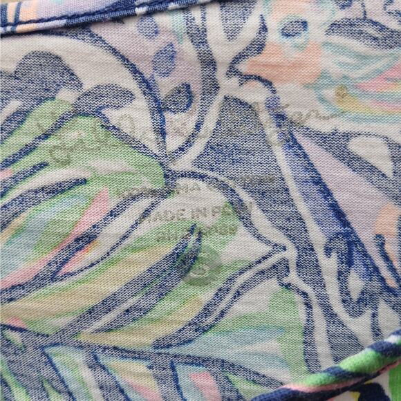 Lilly Pulitzer Edna Shift Swing Dress in Hanging with Fronds Print Blue Small - Picture 5 of 8